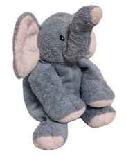 TY Pluffies Winks Gray Elephant Plush Pink Ears Feet 9" Stuffed Animal 2002 Toy