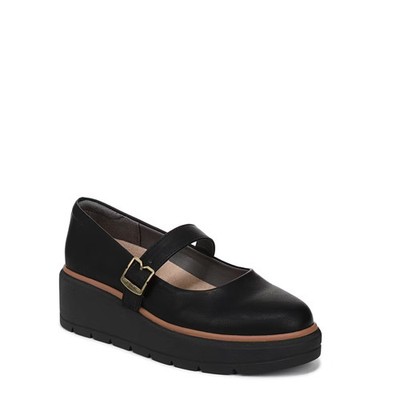 Dr. Scholl Women Nice Day Max Mary Jane Wedge Shoes Black 6.5