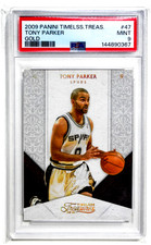 2009 Panini Timeless Treasures #47 Tony Parker Gold /10 PSA 9 Mint Spurs
