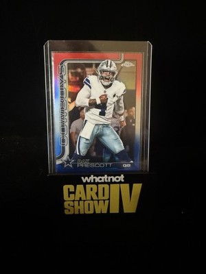 2025 Topps Chrome Dak Prescott Red White & Blue Refractor Cowboys
