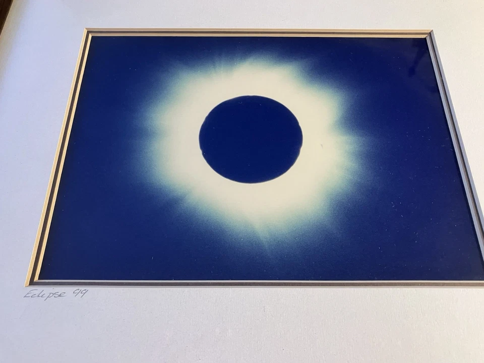 1999 UK TOTAL SOLAR ECLIPSE Fine Art CYANOTYPE By ED COLLACOTT - image 3 of 4