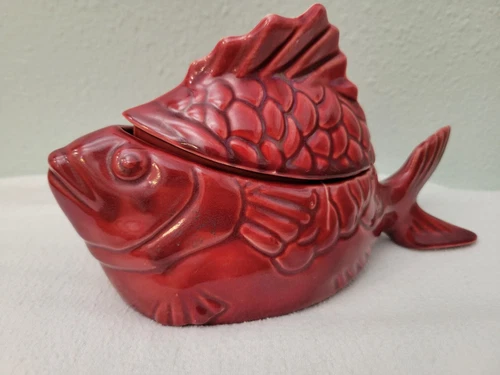 Vintage Chicken of the Sea Tuna Baker Server Bauer Pottery Made in CA