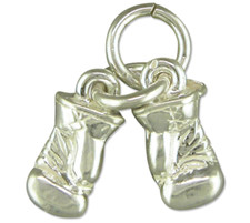 Silver Charm Pendant  BOXING GLOVE 925 STERLING SILVER 1 PAIR NEW
