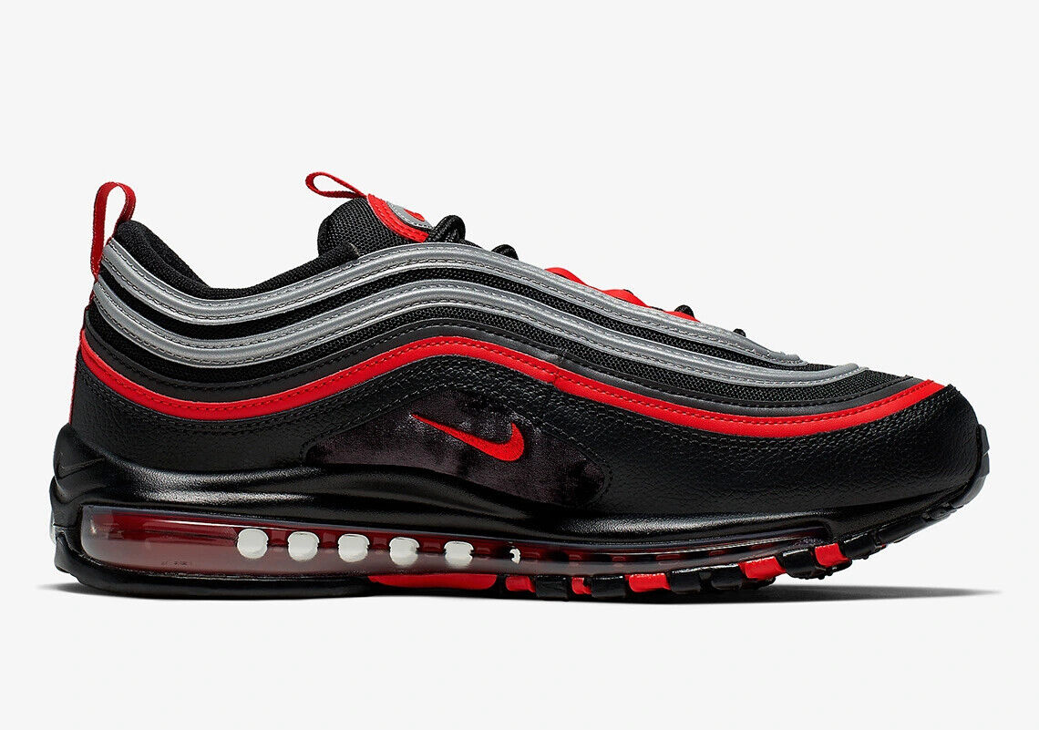 Nike Air Max 97 2019 Black Red Silver 921826-014 Brand New Men's Sizes 8-13
