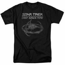 Star Trek Deep Space Nine Station T Shirt Licensed Sci-Fi TV Classic Tee Black