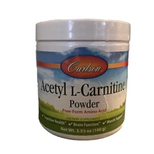 Carlson Labs | Acetyl-L-Carnitine, Free-Form Amino Acid Powder | Free Shipping