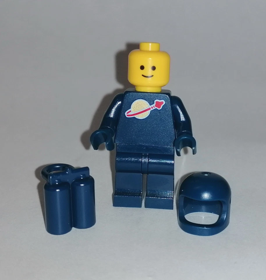 LEGO Spaceman dunkelblau - Minifigur Astronaut Raumfahrer Moon dark blue Classic - Image 4 of 4