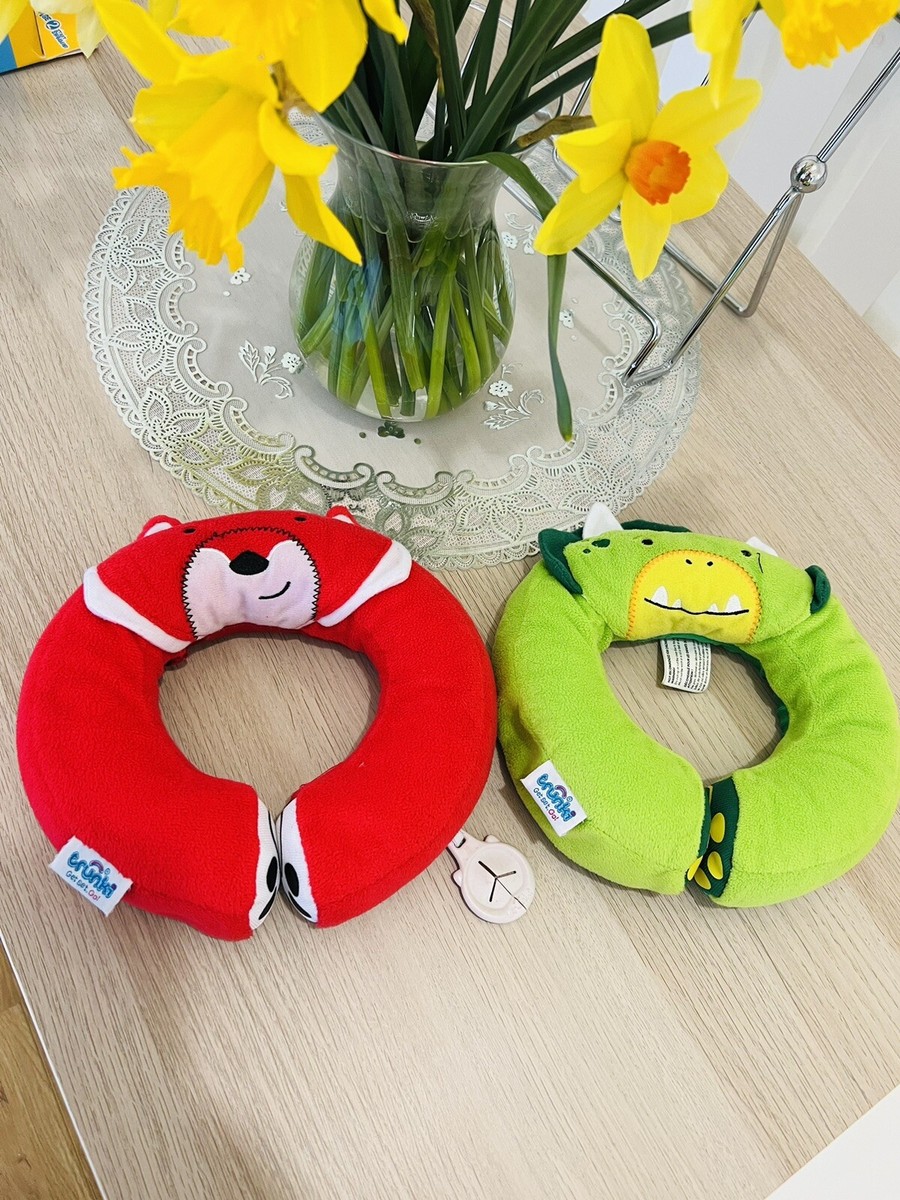 Green Trunki Kids Travel Neck Pillow Chin Support Yondi SMALL