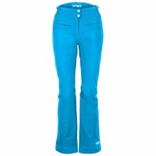 £499 PANTALONE DA SCI NEVE NUOVO CON ETICHETTE VIST LIA DERMIZAX TORAY BLU GRANDE DONNA SALOPETTE