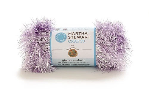 Lion Brand Yarn 5800-544 Martha Stewart Glitter Eyelash Yarn, Purple Sapphire