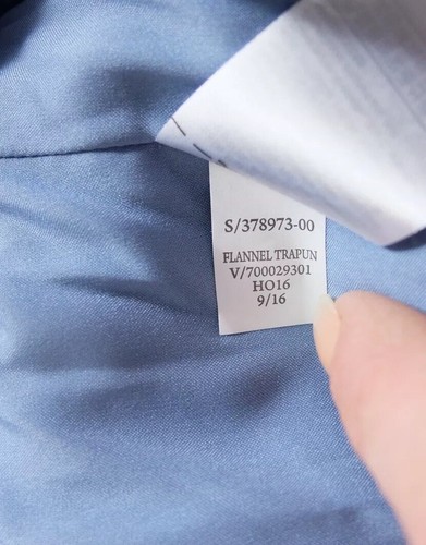 Banana Republic Blue Flannel Italian Fabric Wool Skirt UK 4 US 0 BNWT - Picture 11 of 11