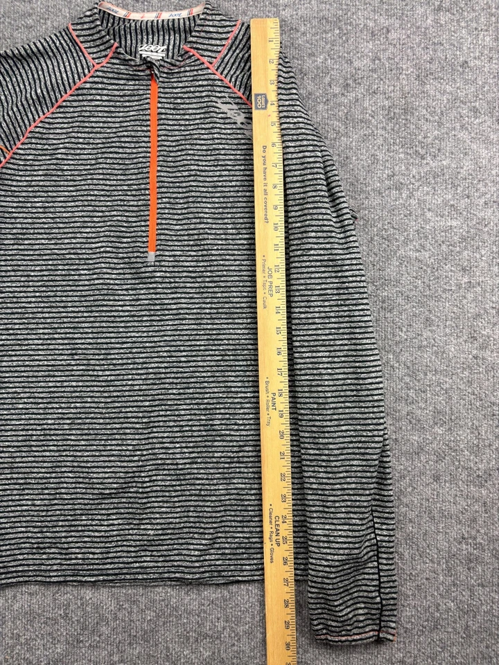 Top Pullover Zoot Performance para mujer XL gris a rayas manga larga 1/4 cremallera Foto 4 de 4