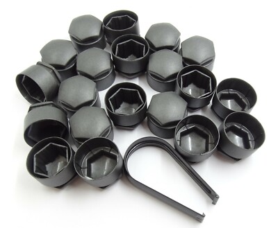 WHEEL NUT COVERS FOR SKODA FABA OCTAVA SUPERB 17mm LOCKNG BOLT CAPS