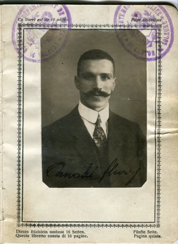 1923 Switzerland Passport with US Visa Stamps & Consulate Receipt Free Shipping - 画像5/16