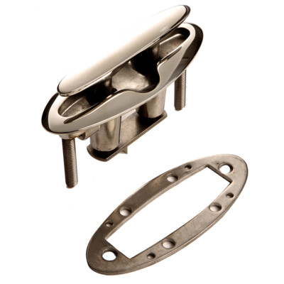 Attwood 66516-1 Marine 6'' Inch Stainless Steel Stud Mount Flush Pop-Up Cleat