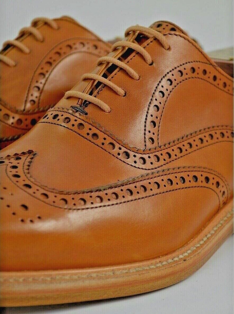 Men's Tan Leather Berwick Oxford Brogue 2817 with Goodyear Welted Sole