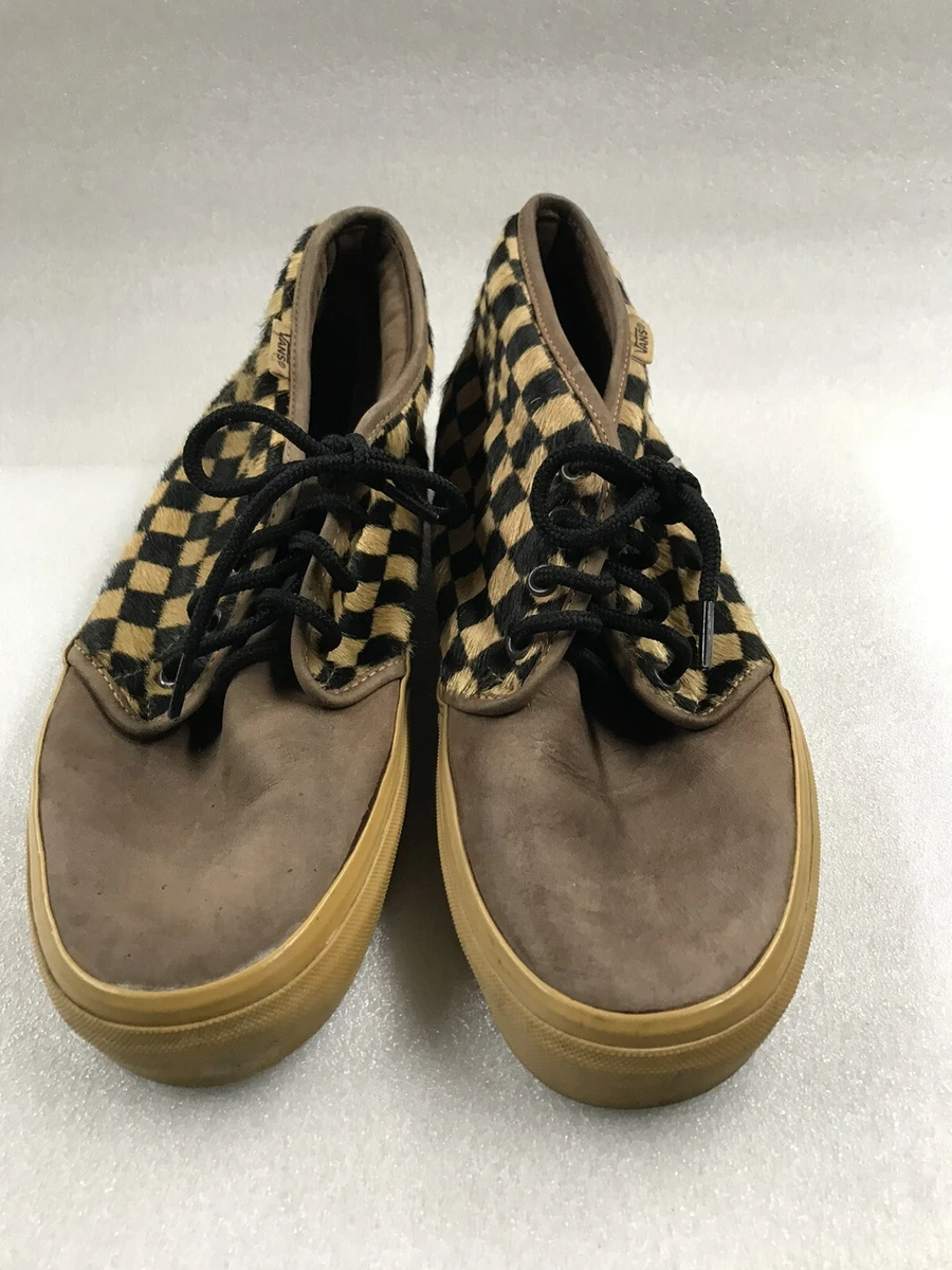 Black and best sale gold checkered vans