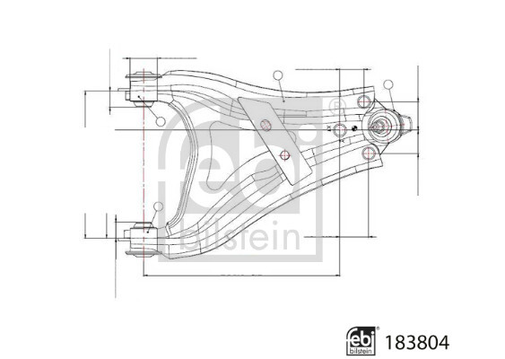 Front Right FEBI BILSTEIN 183804 Track Control Arm for DACIA,RENAULT