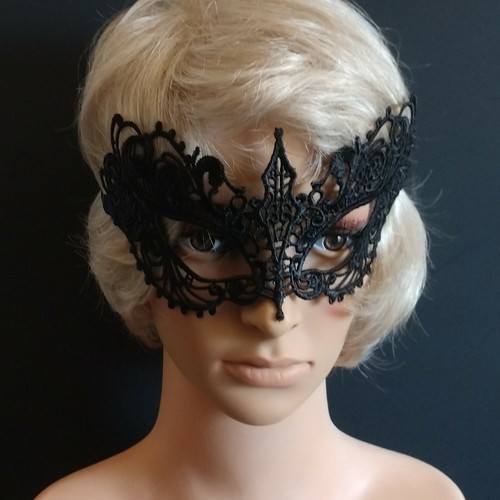 Ladies Sexy Black Lace Fantasy Eye Mask Ball Masquerade Costume Party Carnival - Picture 9 of 9