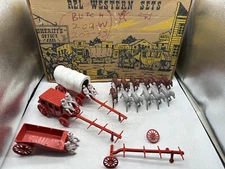 Rel Western Sets ~ Plastic Cowboys Horses & Wagons