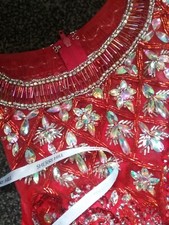 Sherri Hill Authentic 2 Peice Prom Dress Red Embellished.