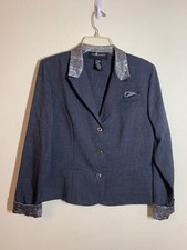 VTG Sag Harbor Blazer Business Casual Office Dressy Gray Women's Size 10