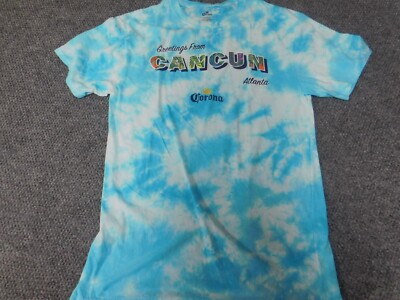 Corona Beer Mens shirt Medium Blue tie dye atlanta cancun mexico