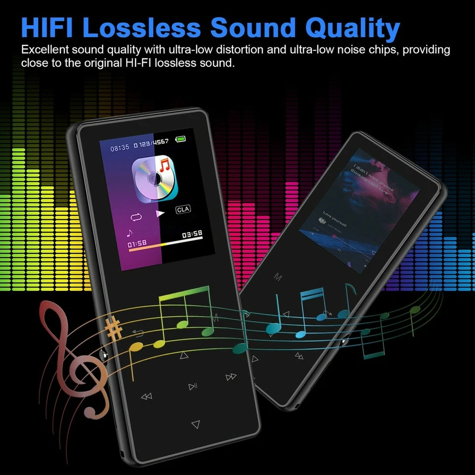 Portable Bluetooth MP3 Player Hi-Fi Lossless Music Support 128GB Micro SD Card - Image 3 of 4