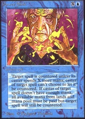 1x Power Sink Moderate Play, English 2nd Edition Unlimited MTG Magic