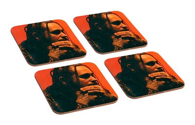 Post Malone Stoney - 4 Stück Holz Untersetzer Set