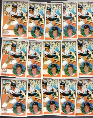 1983 Topps Baseball #767 LOT of (15) DUANE KUIPER NM+ San Francisco GIANTS 2B