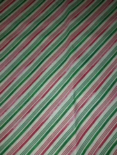 Handmade Bandana CANDYCANE STRIPES GREEN/RED/WHITE ~ BIKER/HOLIDAY/CHEER/WINTER