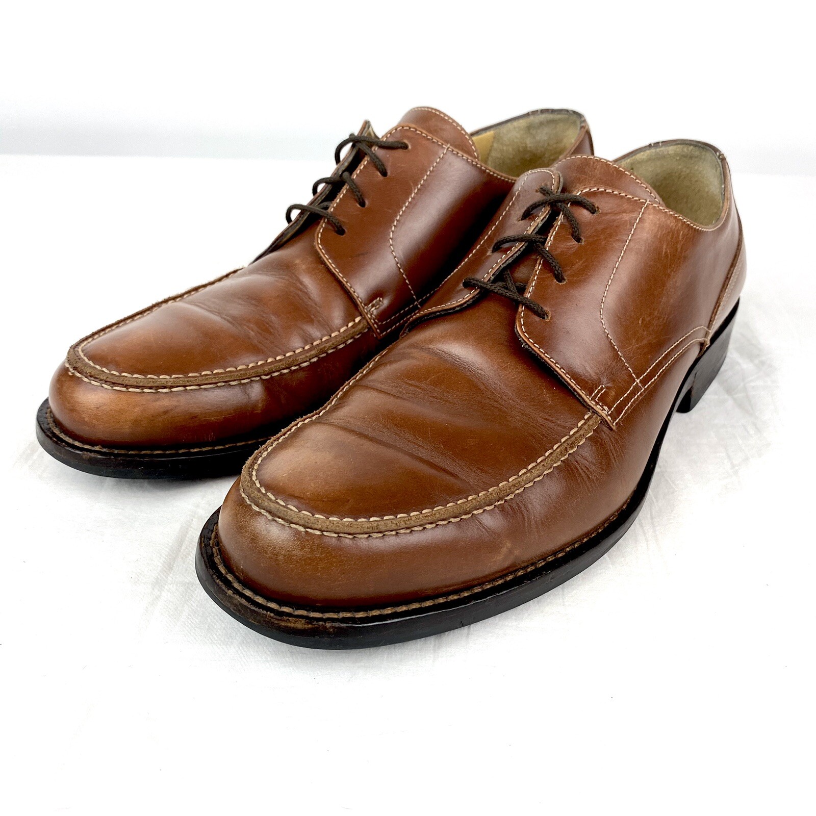 SAOLA Scarpe eleganti da uomo Johnston & Murphy marroni in pelle stringate taglia 9 M Italia