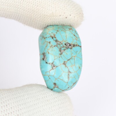 Uncut Blue Turquoise Rough Stone 77.55 Ct - Authentic Gem for
