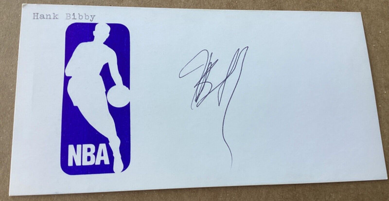 HANK BIBBY Personally Autographed Signed NBA Card KNICKS 76ers Free Shipping