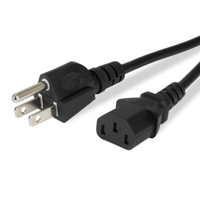 Lot of AC PowerCord Cable 3 Prong Plug 5FT Standard (PC Computer Monitor Printer