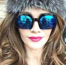 High Fashion Square Large Semi Rim Razor Half Cut Off Rasoir HOT Sunglasses 6692