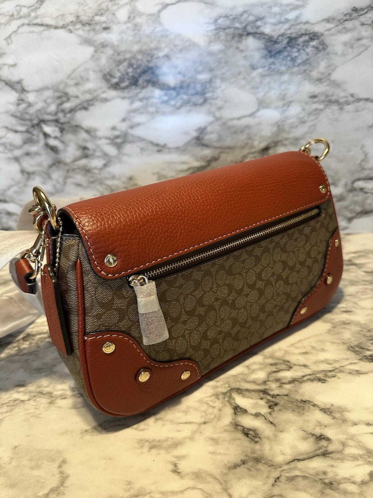 Borsa a tracolla Coach MN SIG MILLIE CE639 IM KAKI TERRACOTTA