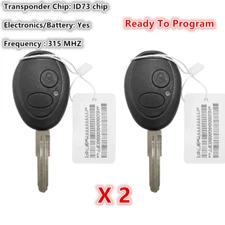 2 X For 1999-2004 Land Rover Discovery 2 Button Remote Car Key Fob N5FVALTX3