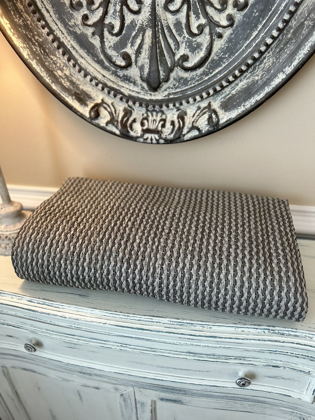 Pappelina Mono Reversible Rug Charcoal / Warm Grey 4.5’x6.5’ NWT OPEN