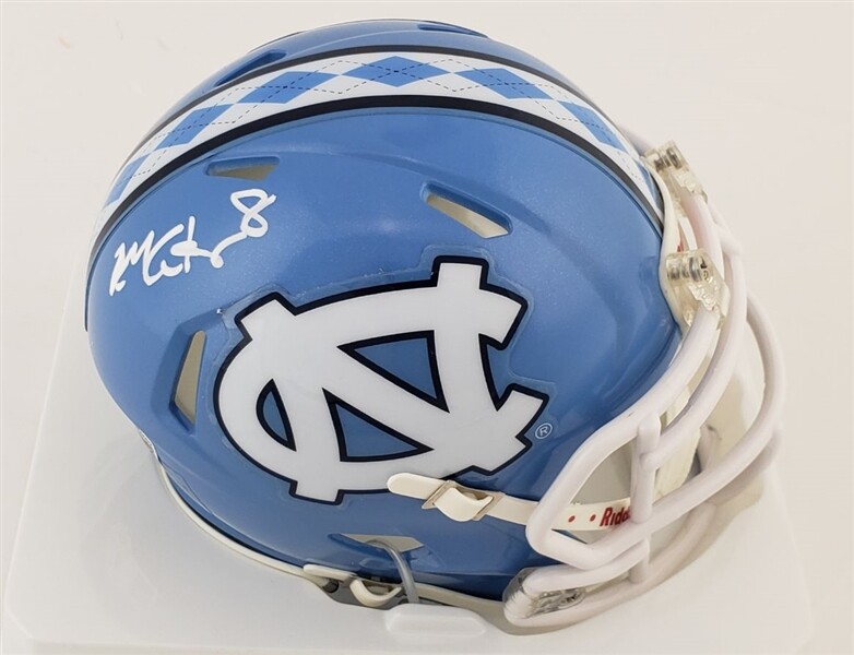 Joe Klecko Autographed Signed North Carolina Tar Heels Michael Carter Speed Mini Helmet (Beckett Holo) 