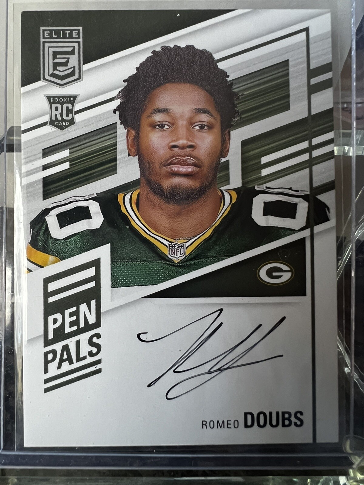 2022 Panini Donruss Elite Romeo Doubs Pen Pals Black Ink Auto Rookie PP ...