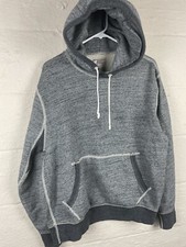 J. Crew Wallace and Barnes Hooded Grey Sweatshirt Size Mens Medium Heavyweight