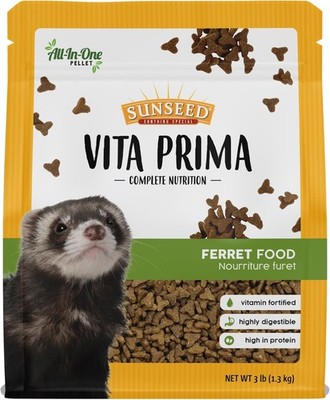 Vita Prima Ferret Food 3 Lb. Resealable Bag   High-Energy Protein from Chicken
