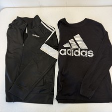 Boys Adidas Bundle Track Jacket and Adidas long sleeve Black shirt size medium
