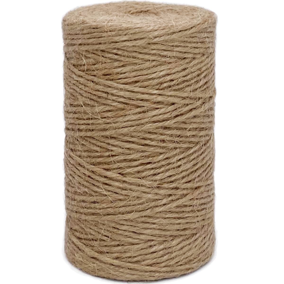 500FT Jute Twine String 2mm 3ply Natural Thin for Craft 2mm-3ply, Brown