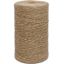 500FT Jute Twine String 2mm 3ply Natural Thin for Craft 2mm-3ply, Brown