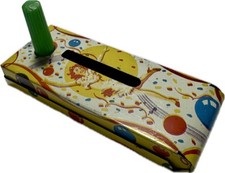 Vintage U.S. METAL TOY MFG CO Tin-Litho Spinning Party Noise Maker Made in USA