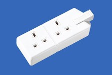 Masterplug Permaplug ELS132W - 13 Amp Heavy Duty 2-Gang Trailing Socket - WHITE