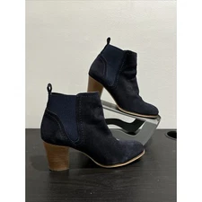 Tommy Hilfiger Women's Pull On Chelsea Boots Wooden Block Heel Sz 8.5